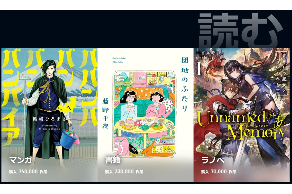 U-NEXTの漫画の配信数