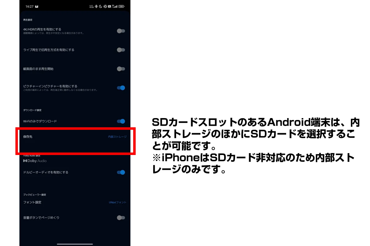 SDカードに保存する