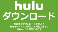 Huluのダウンロード機能